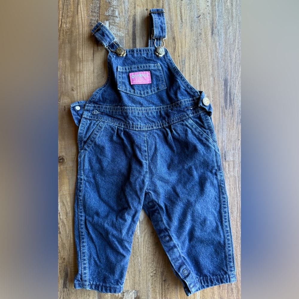 Vintage OshKosh B’gosh Denim Overalls 12M Vestbak The Genuine Article 1980s